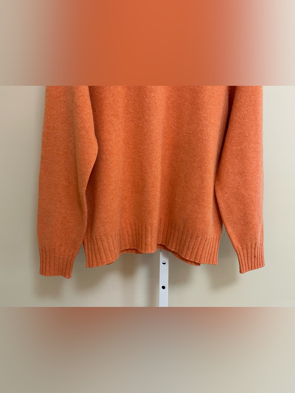 Rivamonti Made in Italy Orange Wool Alpaca Mohair Sweater Quiet Luxury - Picture 7 of 8